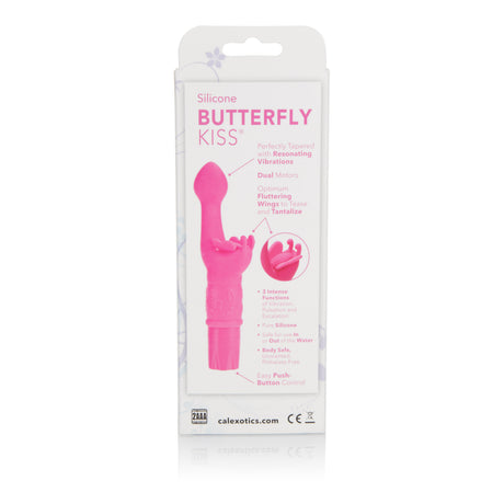 CalExotics Butterfly Kiss Silicone Clitoral Vibrator — Pink - SE0782603