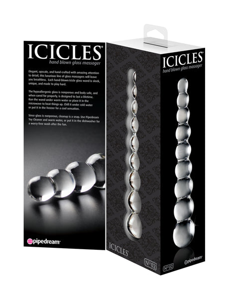 Pipedream Icicles No. 2 Glass Wand — Clear, 8.5 in - PD2902-00