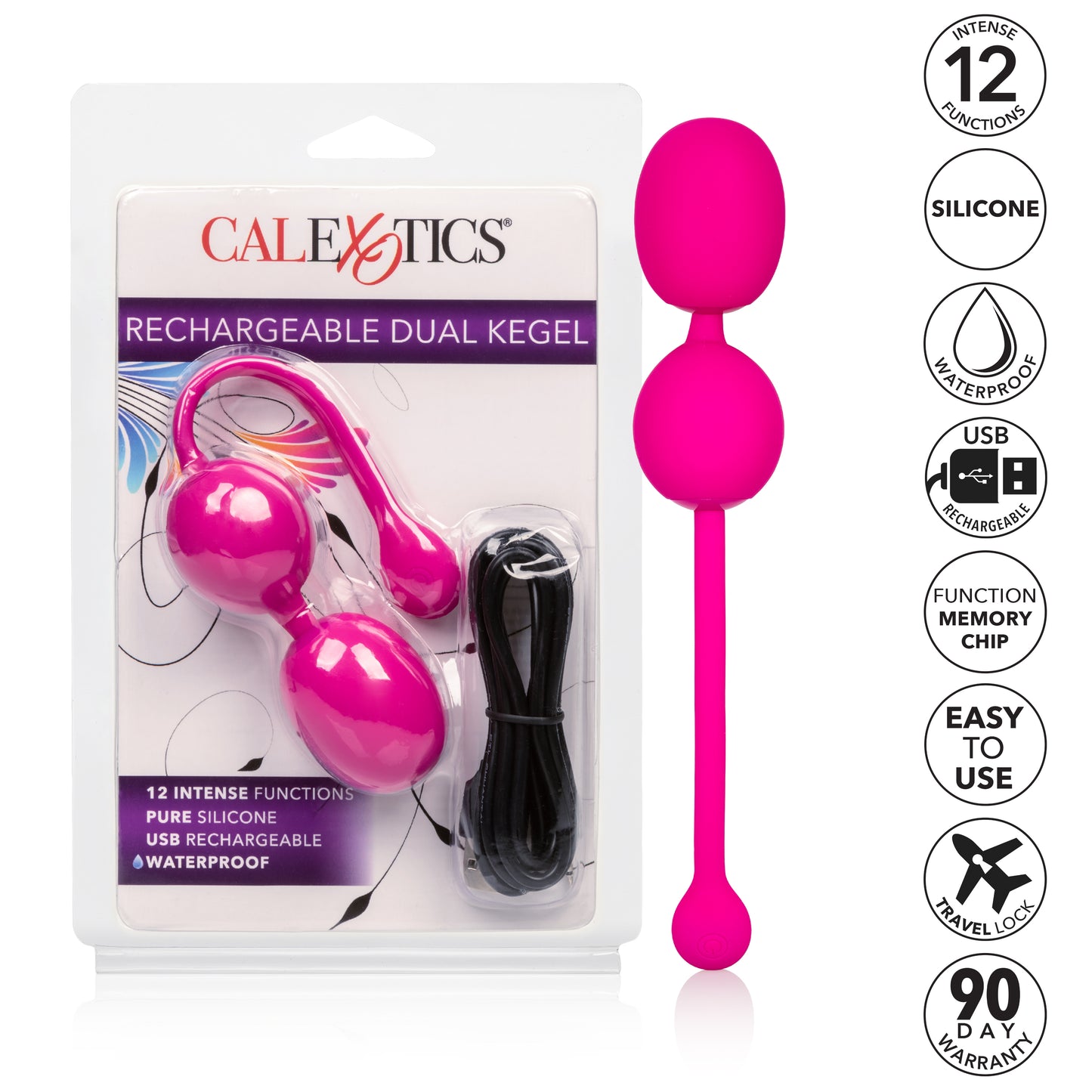 Rechargeable Dual Kegel - Pink by CalExotics