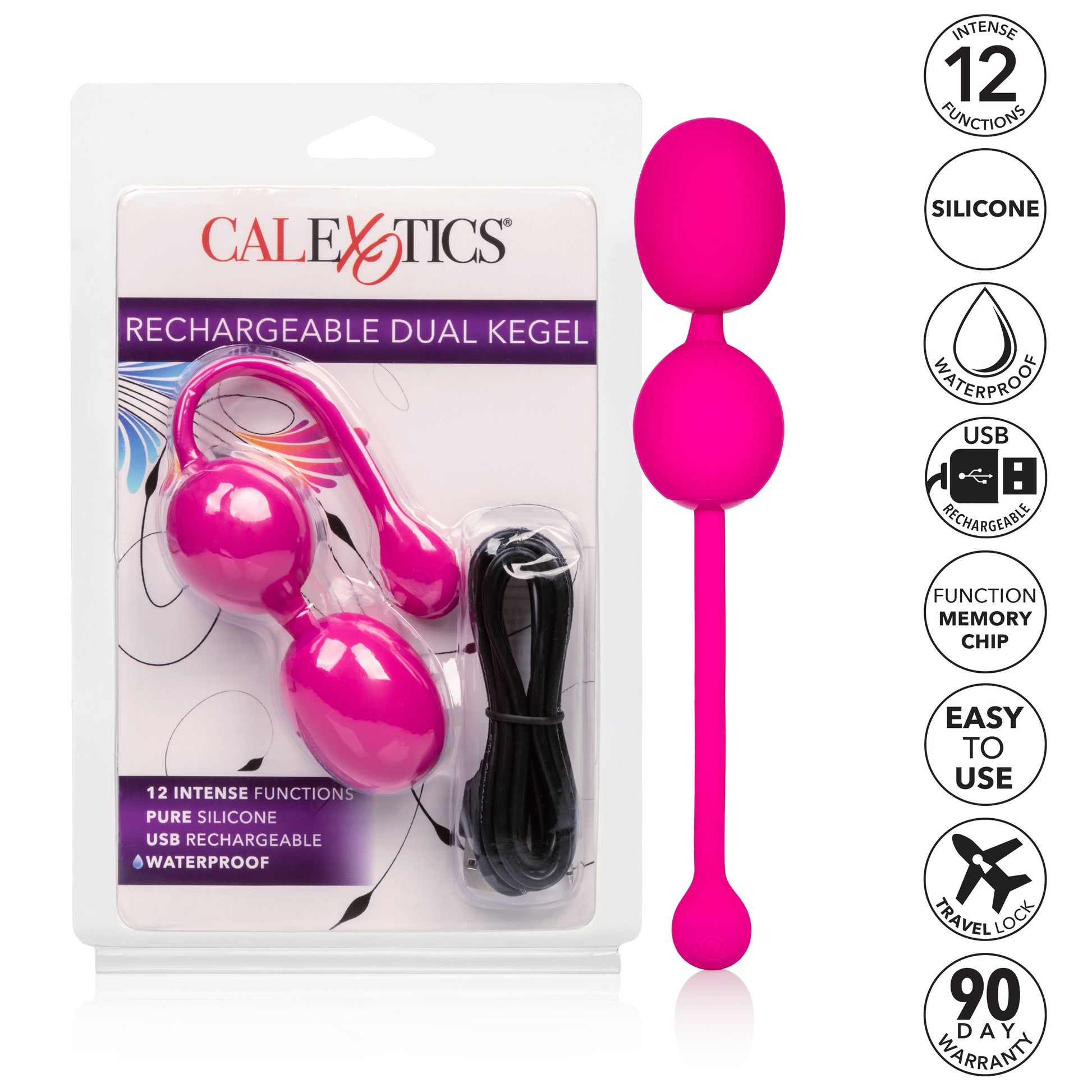 Rechargeable Dual Kegel - Pink by CalExotics
