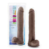 Blush 14 Inch Dual Density Dildo — Chocolate - BL-26646