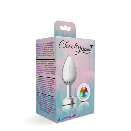 Viben Light-Up Silver Metal Anal Plug — Medium - VB-CC9139
