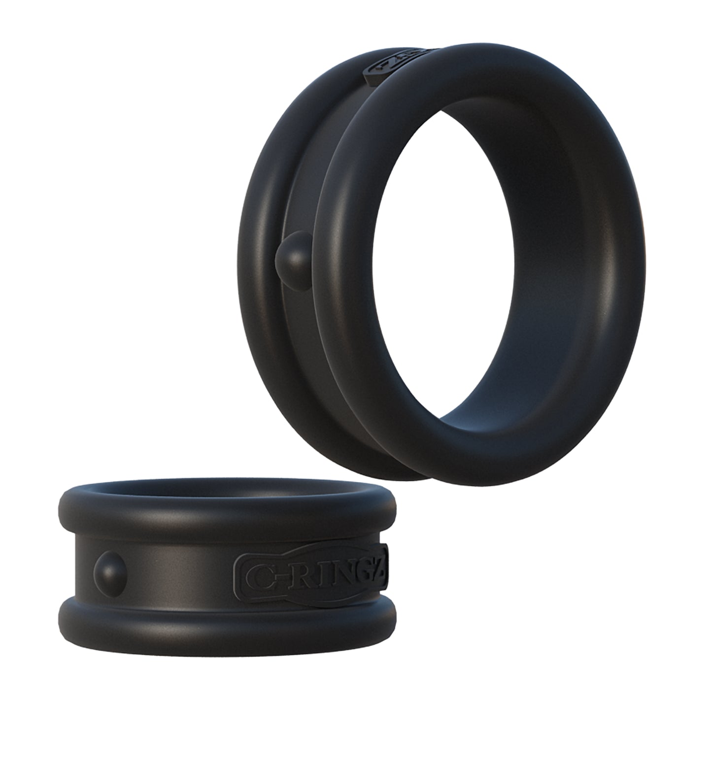 Fantasy C-Ringz Max Width Silicone Rings - Black by Pipedream