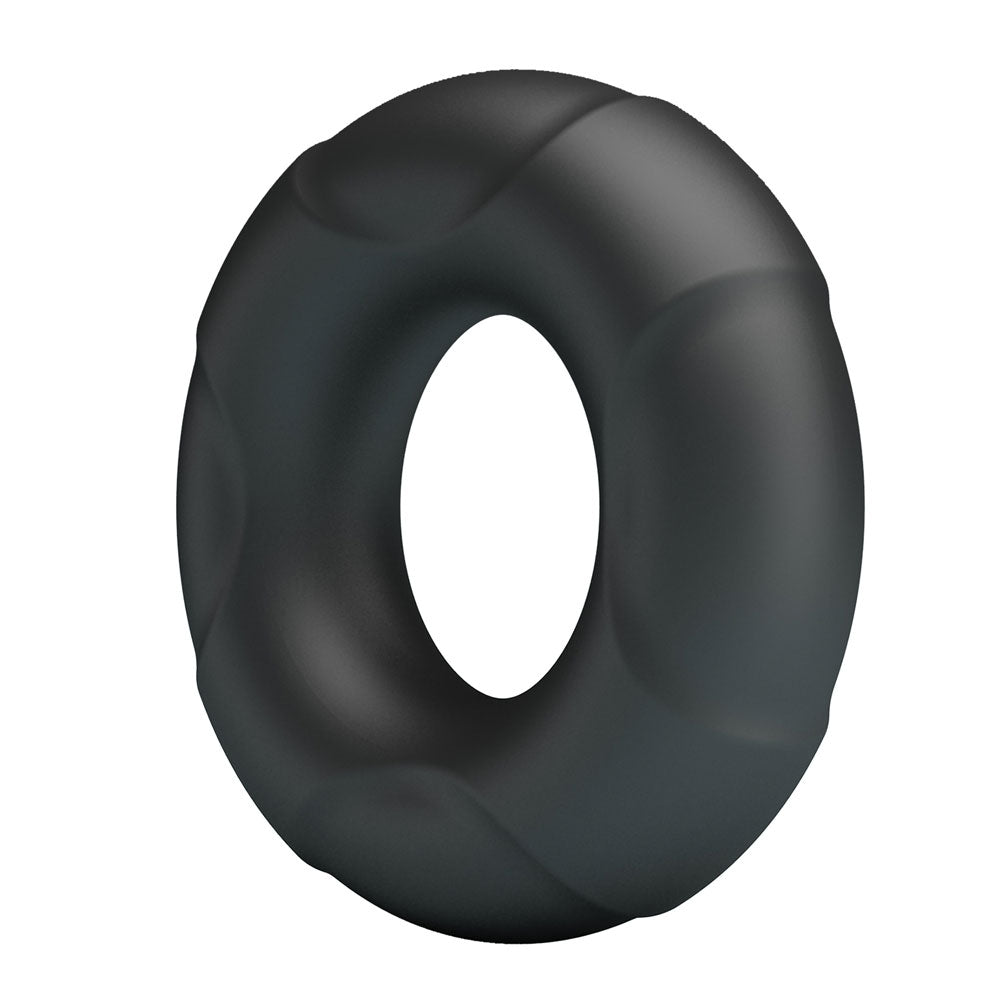 Pretty Love Super Soft Silicone Cockring, Black (60 mm) - BI-210350