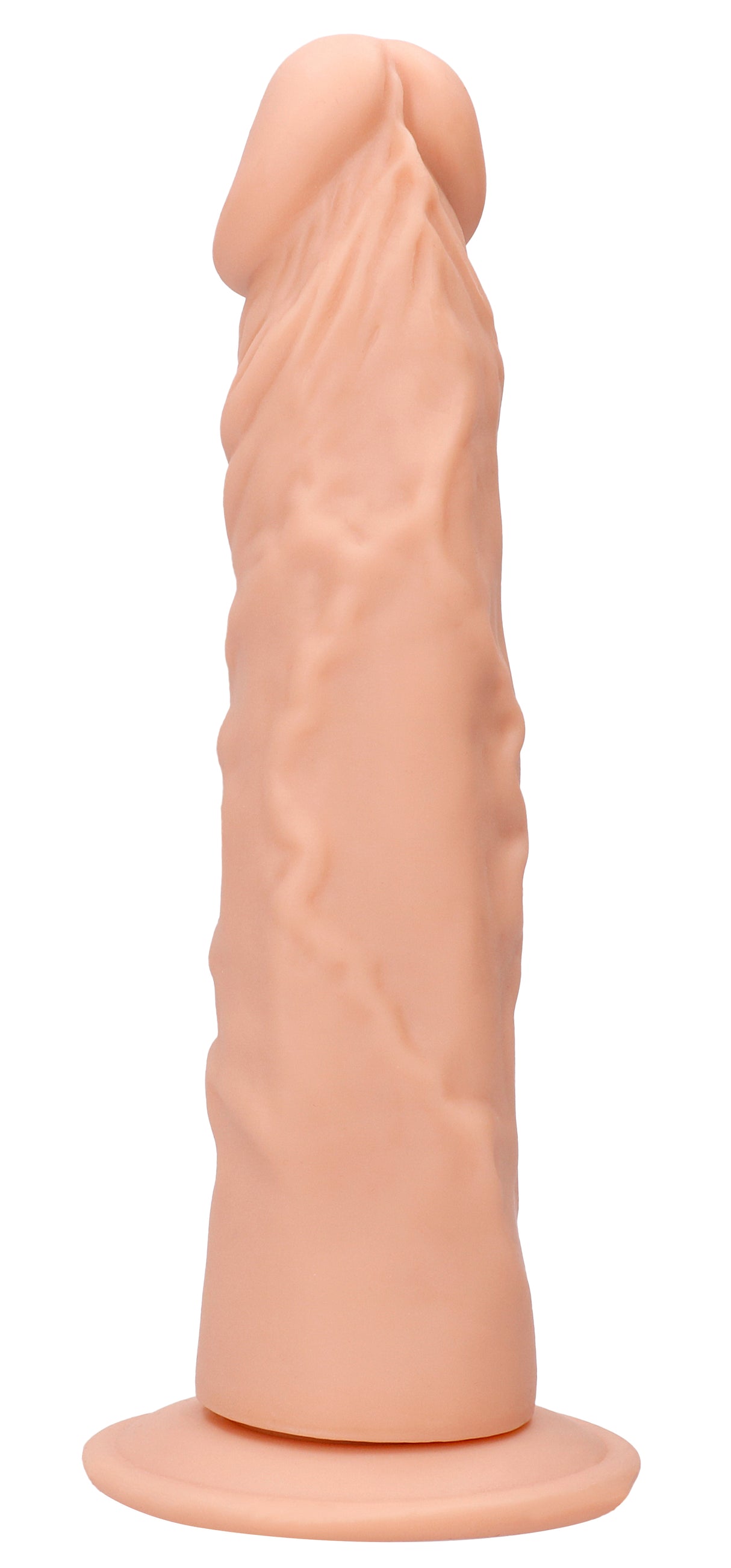 Shots 8" Realistic Dildo (No Scrotum) — Flesh, Suction Cup Base - SH-REA099FLE