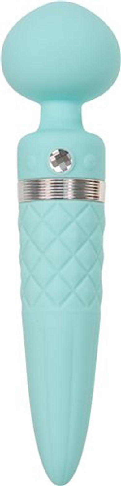 BMS Factory Pillow Talk Sultry G-Spot Vibrator with Warming Rotating Shaft — Teal - BMS26819