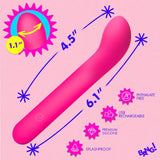 G-Spot Flexible Silicone Vibrator - Pink