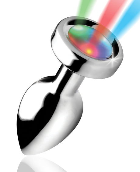 XR Brands Light Up Small Anal Plug — 3 LED Patterns, Nickel-Free - BTYS-AG173-SMALL