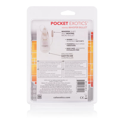 Pocket Exotics Heated Whisper Bullet - Clear by CalExotics