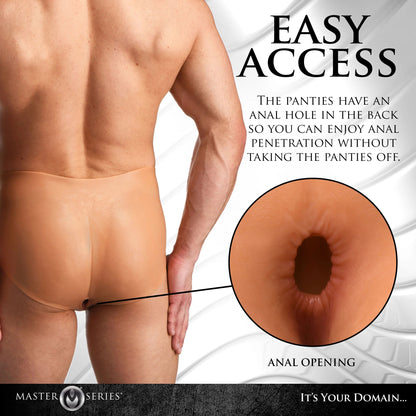 Pussy Panties Silicone Vagina Plus Ass Panties - Small by XR Brands