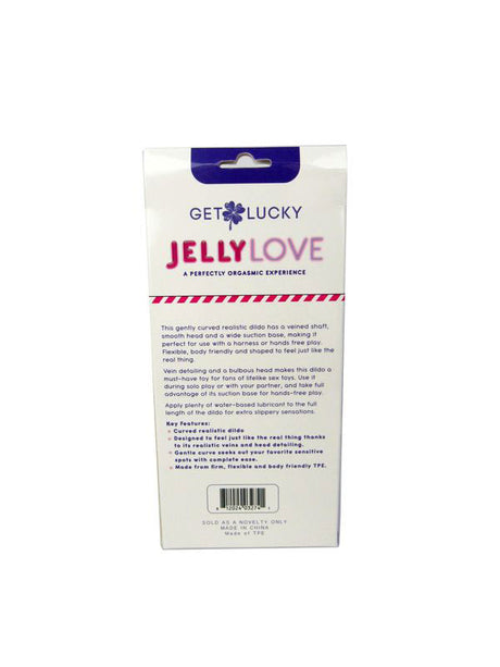 Get Lucky Jelly Love 7" Dildo - Purple