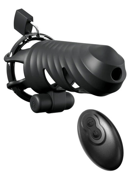 Pipedream Fantasy C-Ringz Remote-Controlled Vibrating Cock Blocker, Black - PD5971-23