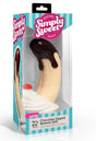 XR Brands Banana Split Chocolate-Dipped Silicone Dildo, 7.4 in - CN1027
