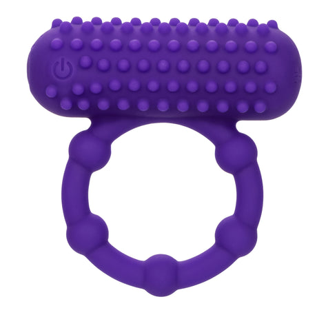 CalExotics 5-Bead Silicone Rechargeable Maximus Vibrating Ring — Purple - SE1843253