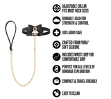 Blush Temptasia Ardor Collar and Leash — Black with Bow - BL-55545