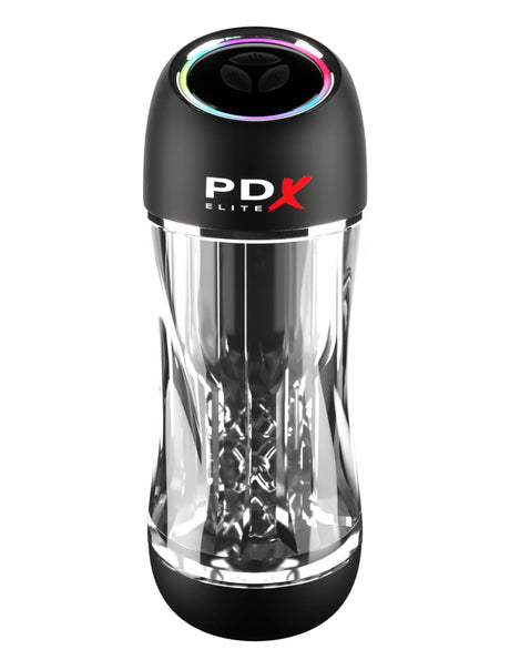 Pipedream PDX Elite ViewTube Pro Suction Stroker — Black/Clear - PDRD545