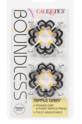 CalExotics Boundless Nipple Grips — Black Adjustable 4-Point Clamps - SE2702022