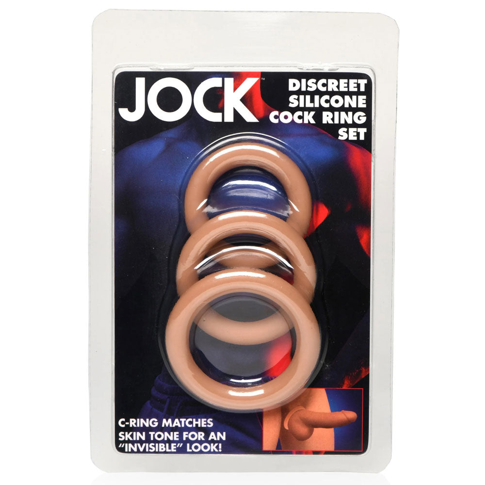Jock Silicone Cock Ring Set in - Medium