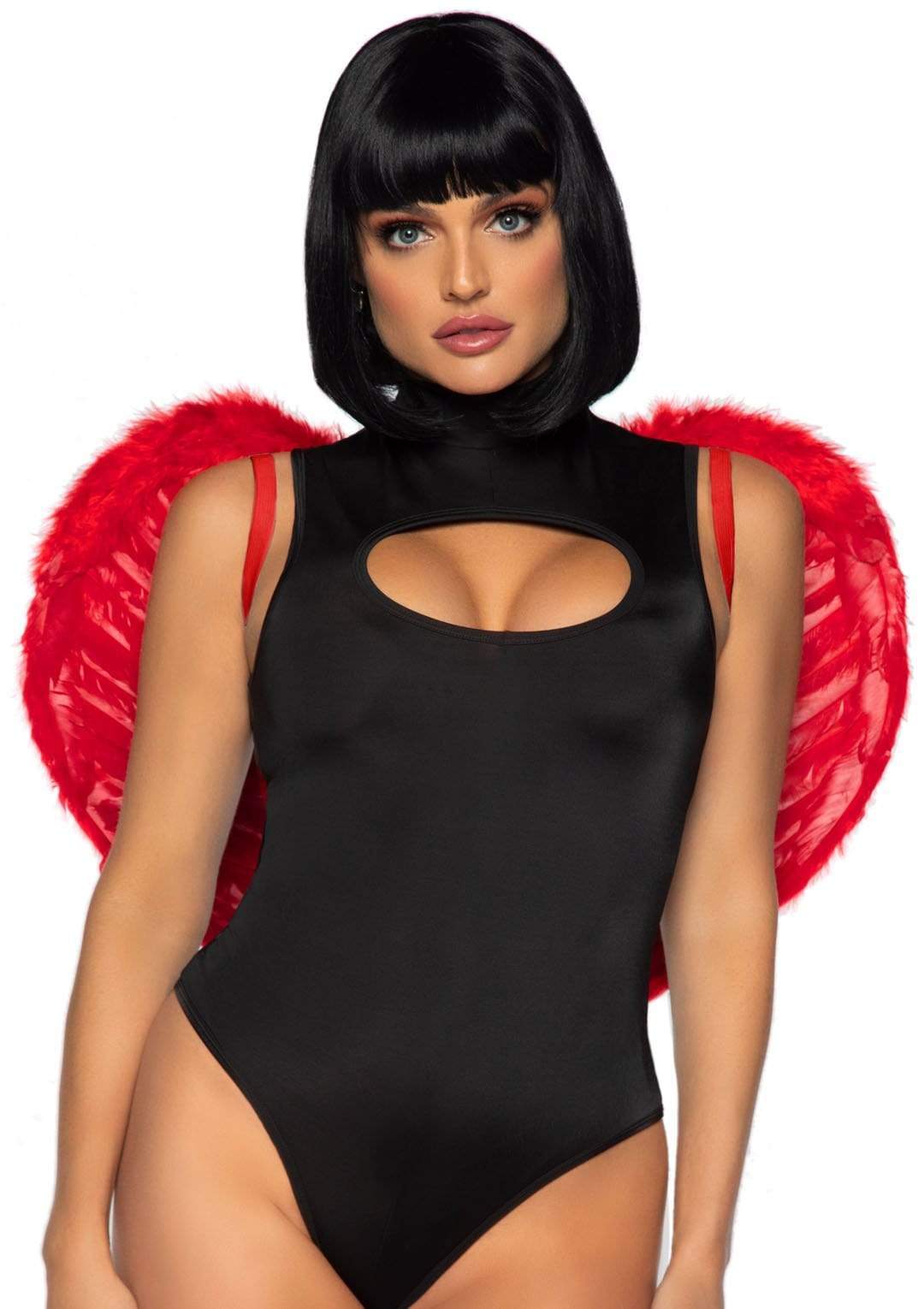 Leg Avenue Marabou Trimmed Feather Wings, Red - LA-2776RD