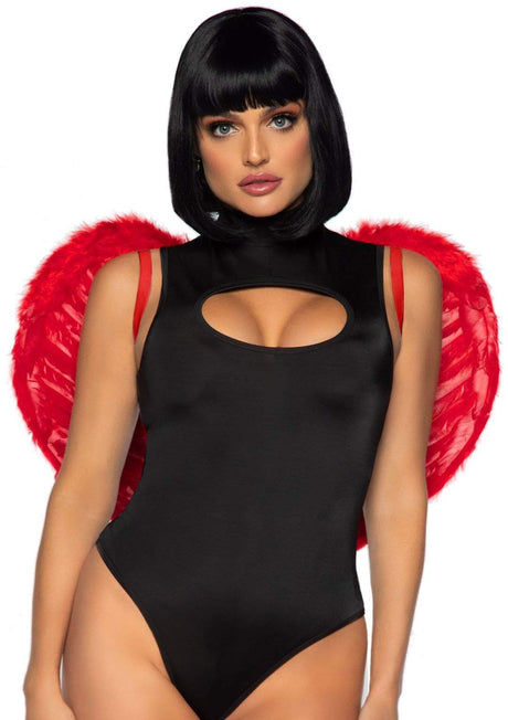 Leg Avenue Marabou Trimmed Feather Wings, Red - LA-2776RD