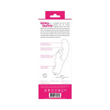 Kinky Bunny Plus Rechargeable Rabbit - Pink by VeDO