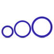 Blush Performance Pure Silicone Cock Ring Set — 3 Sizes, Indigo - BL-370812