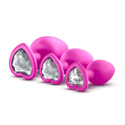 Luxe - Bling Plugs Training Kit - Pink with White Gems by Blush