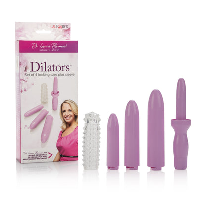 Dr. Laura Bernam Dilators - Set of 4 Locking Sizes Plus Sleeve - Purple by CalExotics