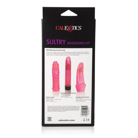 CalExotics Sultry Sensations Starter Kit — Massager with Two Sleeves, Pink - SE2058003