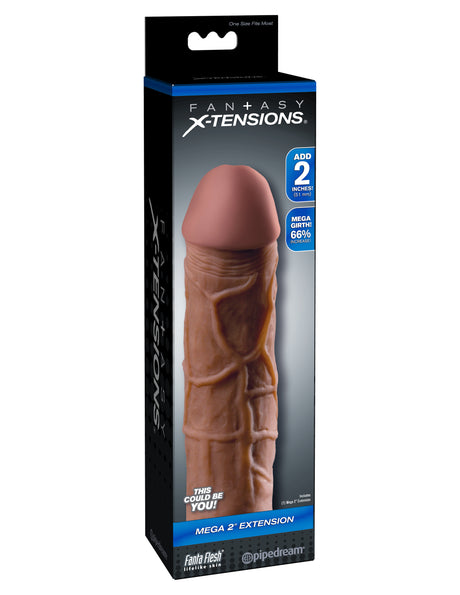 Pipedream Fantasy X-Tension Mega 2-Inch Penis Extension — Brown - PD4114-29