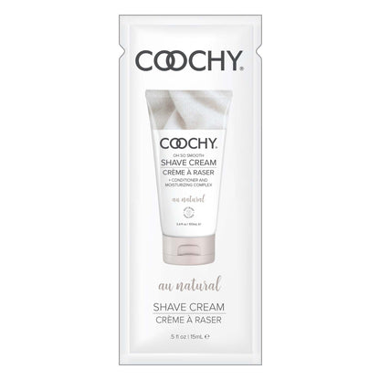 Coochy Shave Cream - Au Natural - 15 ml Foils 24 Count Display by Classic Brands