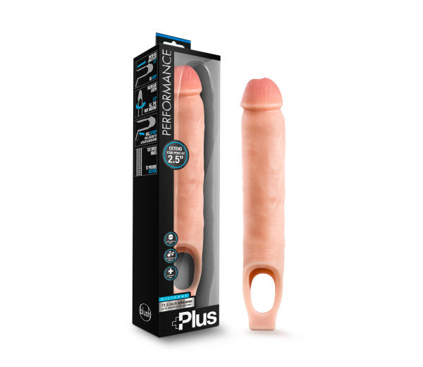 Performance Plus - 11.5 Inch Silicone Cock Sheath Penis Extender - Vanilla by Blush