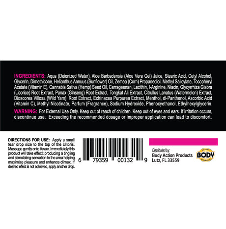 Body Action Hempleasure Maximum Strength Arousal Cream — 50 Sample Pack - BA-HMPSPDJ