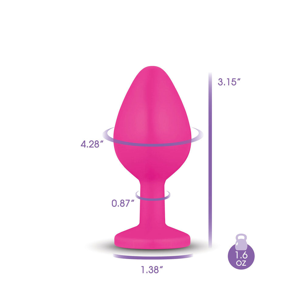 Gemma Purple Gem Pink Silicone Plug - Medium