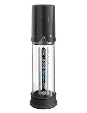 Pipedream Max Boost Penis Pump - Black/Clear with Silicone Sleeve - PD3249-23