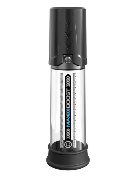 Pipedream Max Boost Penis Pump - Black/Clear with Silicone Sleeve - PD3249-23