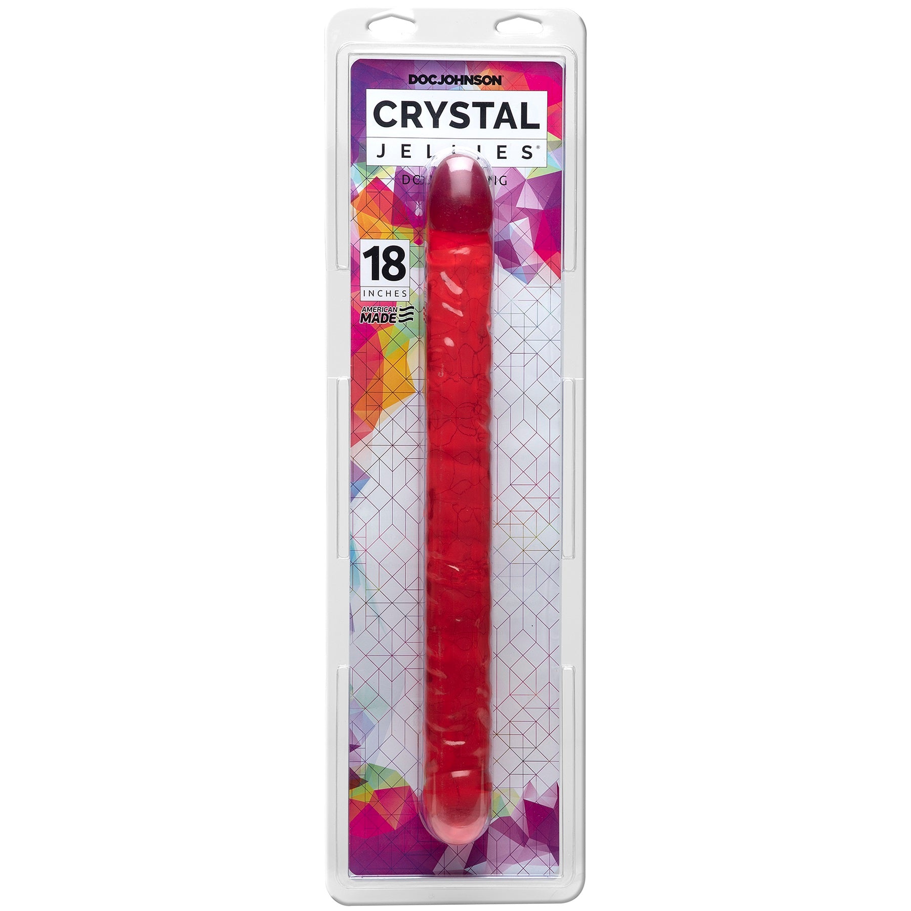 Crystal Jellies 18 Inch Double Dong - Pink by Doc Johnson