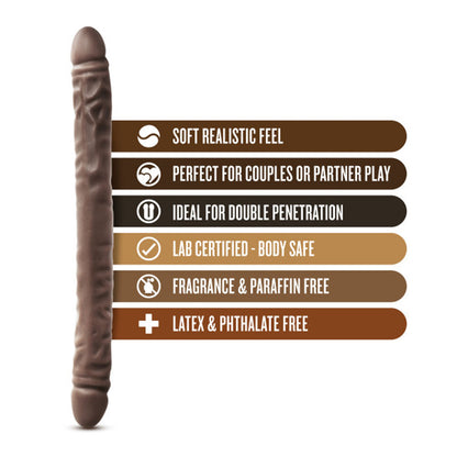 Dr. Skin - 18 Inch Double Dildo - Chocolate by Blush
