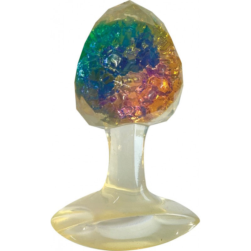 Hott Products Cotton Candy Topaz Butt Plug — Silicone Gem, 2.24 x 1.57 in - HTP3496