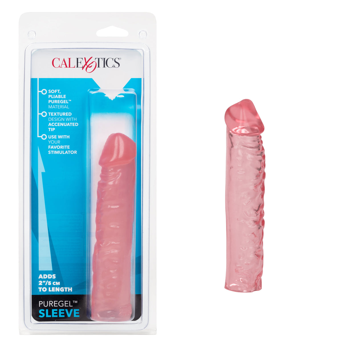 CalExotics Puregel Sleeve — Pink, 7in Textured Sleeve - SE0295142