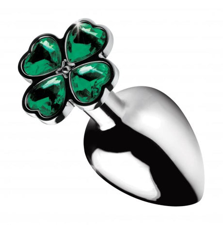 XR Brands Lucky Clover Gem Anal Plug — Large, Metal - BTYS-AG185-LRG
