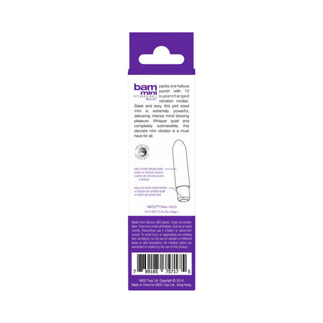 VeDO Bam Mini Rechargeable Bullet Vibe — Indigo - VI-P1403
