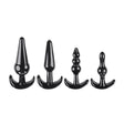 Evolved Novelties Intro to Plugs — 4 Black Anal Plugs - SL-BP-3526-2