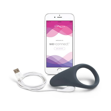 We-Vibe We‑Vibe Verge Vibrating Cock Ring — Slate, Rechargeable & App-Enabled - WE6805