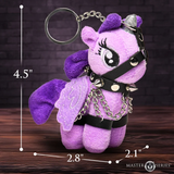 Raven Plum Bondage Pony Keychain — Purple (XR Brands) - MS-AI028PUR
