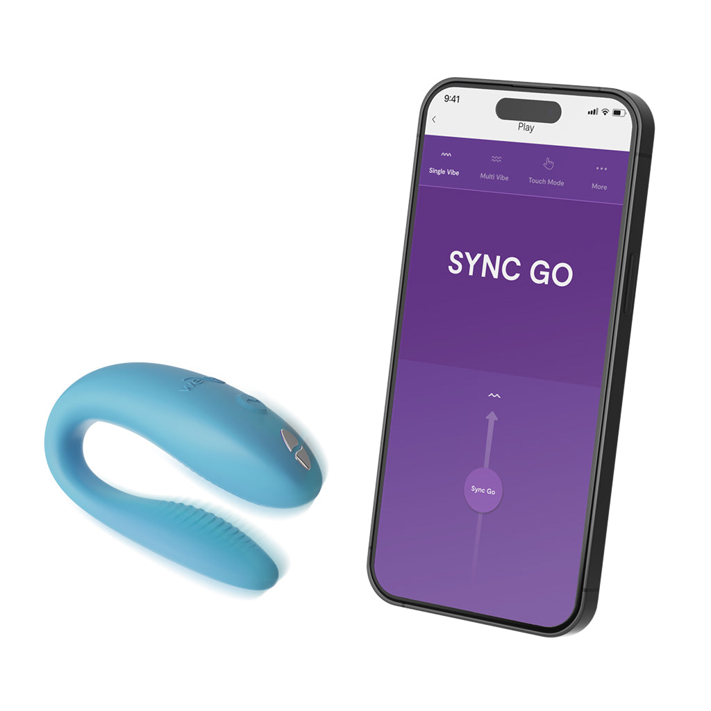 We-Vibe We‑Vibe Sync Go C‑Shape Couples Vibrator — Turquoise - WE9776