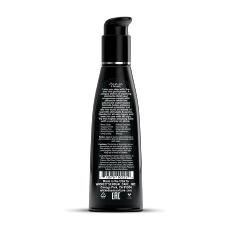 Wicked Aqua Heat Water-Based Warming Lubricant — 4 oz - WS-90225