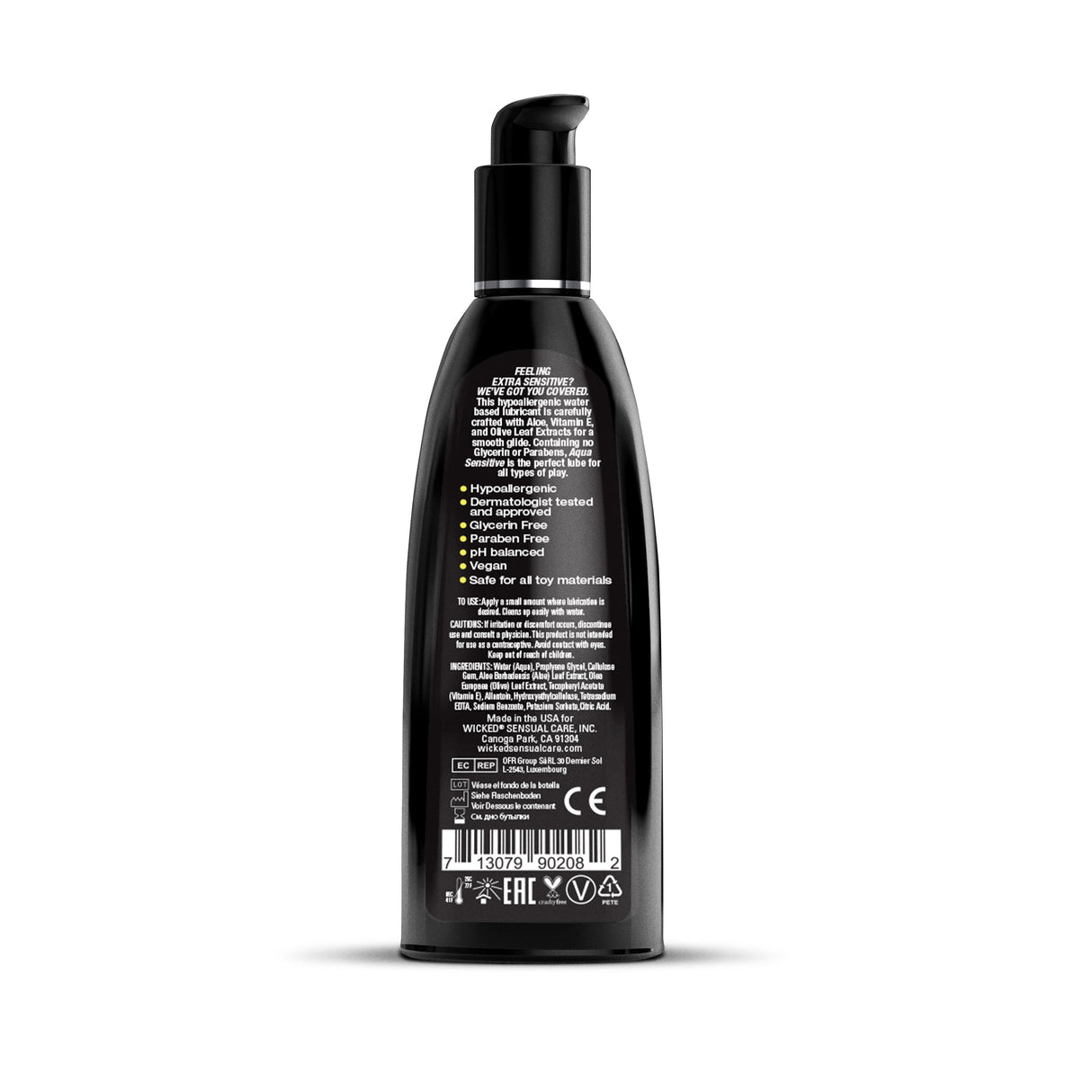 Wicked Aqua Sensitive Personal Lubricant — 8 oz - WS-90208