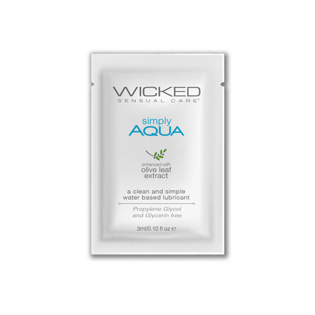 Wicked Simply Aqua Water-Based Lubricant Sachet - WK601
