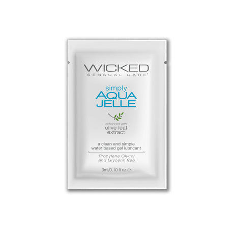 Wicked Simple Aqua Jelle Water-Based Lubricant Sachet - WK611